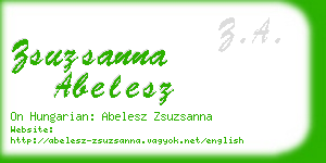 zsuzsanna abelesz business card